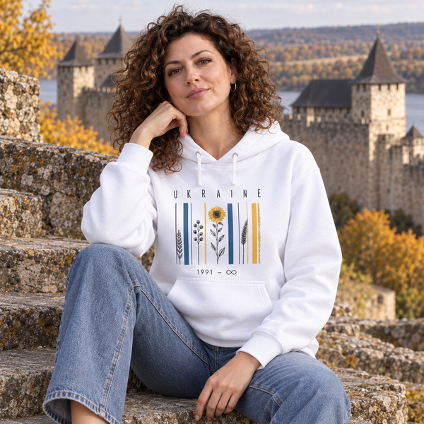 Худі UKRAINE &laquo;Код України&raquo; &mdash; білий, XS AH-AW26-HD-UAW09 фото