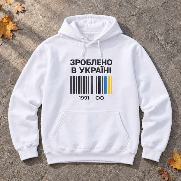Худі UKRAINE &laquo;Зроблено в Україні&raquo; &mdash; білий, XS AH-AW26-HD-UAM05 фото