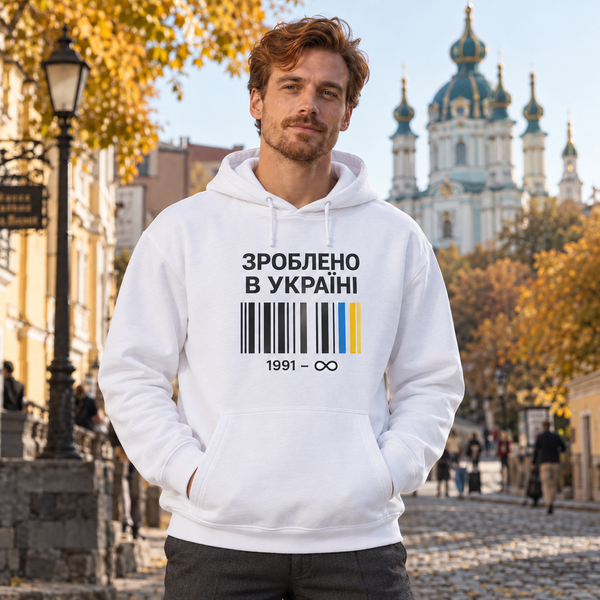 Худі UKRAINE &laquo;Зроблено в Україні&raquo; &mdash; білий, XS AH-AW26-HD-UAM05 фото