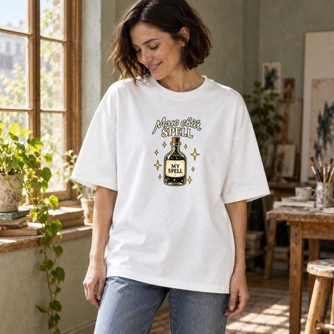 Футболка Oversize &laquo;Маю свій SPELL&raquo; &mdash; білий, XS AH-AW26-TS-HW06 фото