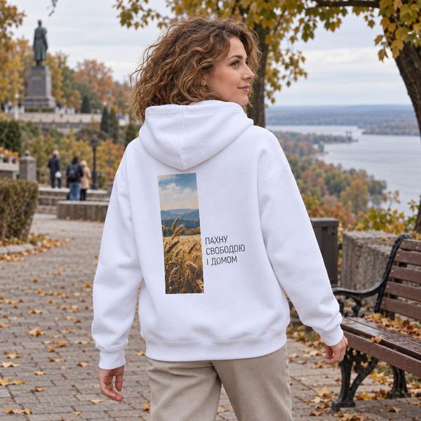 Худі UKRAINE &laquo;Пахну свободою і домом&raquo; &mdash; білий, XS AH-AW26-HD-UAW08 фото