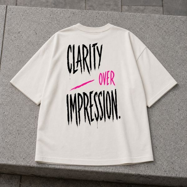 Футболка &laquo;CLARITY OVER IMPRESSION.&raquo; AH-SS26-TS-FRS-04 фото
