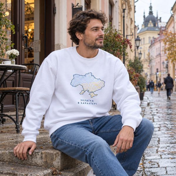 Світшот UKRAINE &laquo;Україна в характері&raquo; &mdash; білий, XS AH-AW26-SW-UAM03 фото